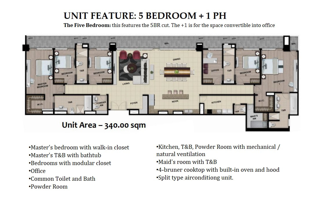 5 bedroom penthouse